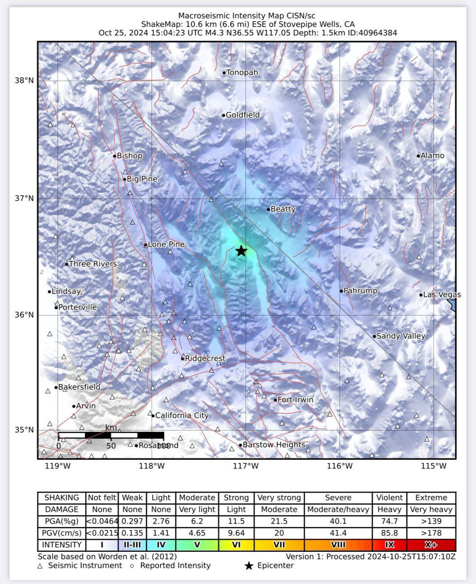 California earthquake shakes southern Nevada