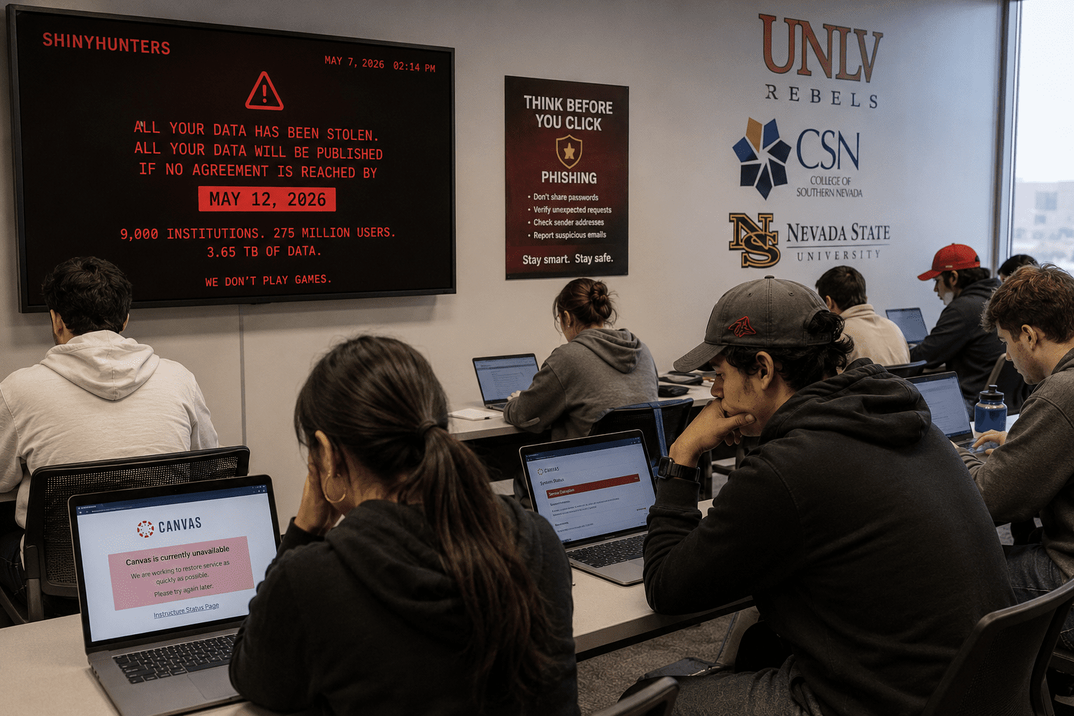 Canvas Ransom Screen Canvas Cyberattack Leaves Vegas Students in Limbo as Ransom Deadline ...
